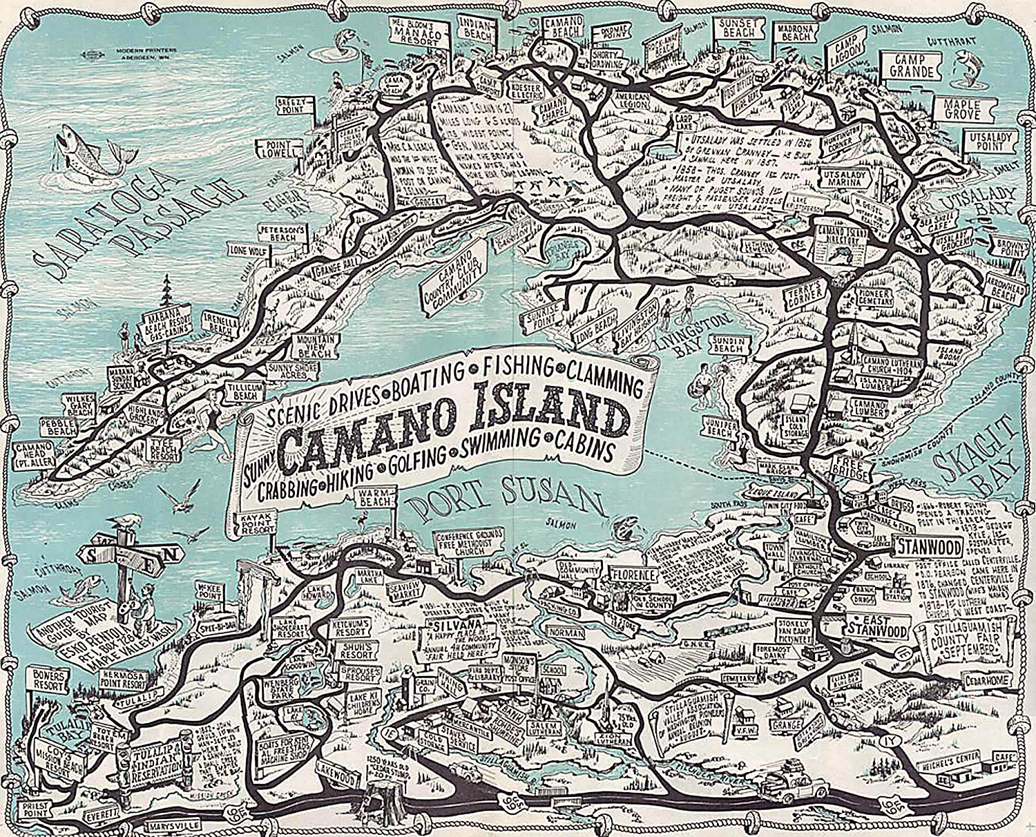 The Beach House at Tyee on Camano Island Map