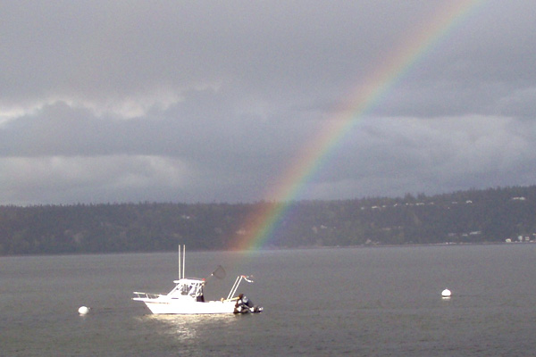 During the season, the pot at the end of the rainbow is sometimes full of dungeness crabs